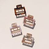 Hair Clip Open Marble Brown
