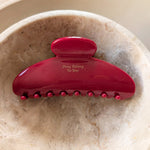 Haarklem Only Belong to You Classic Red Oval zijkant - Mae Lilly
