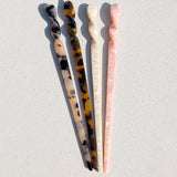 Set 4 haarpinnen marble