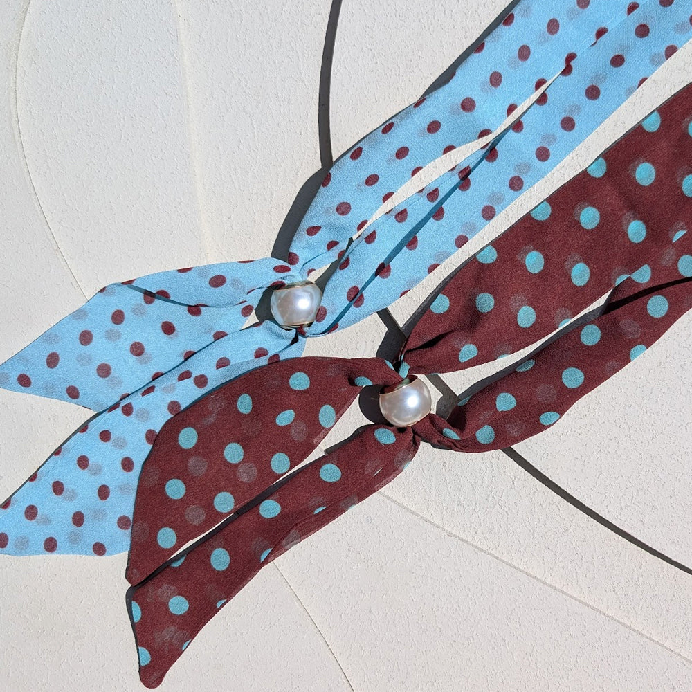 Sjaaltje Summer Brown & Blue Polkadots