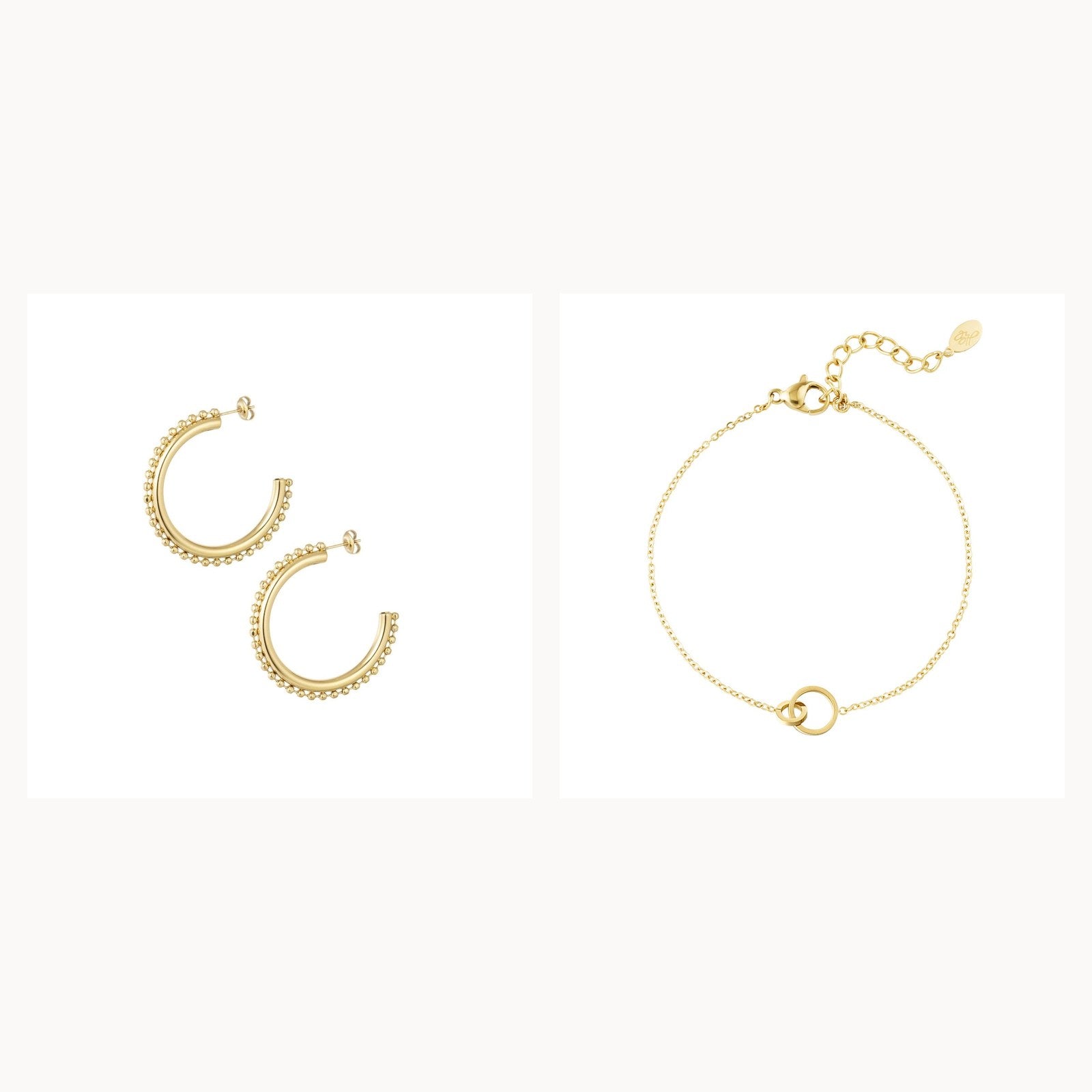 Golden Hoops & Chain Set | Mae Lilly