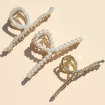 Haarklem Wave Goudkleurig & Little Pearls