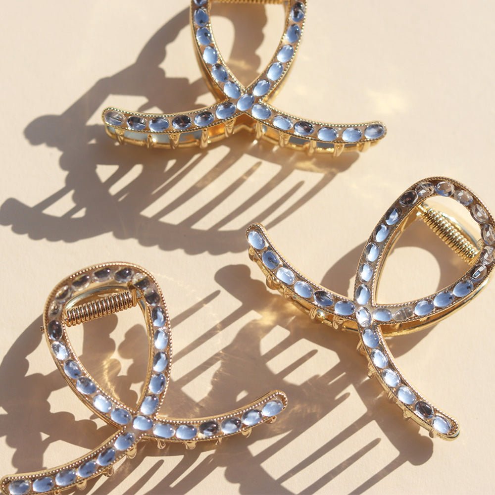Haarklem Curve Beads Goudkleurig
