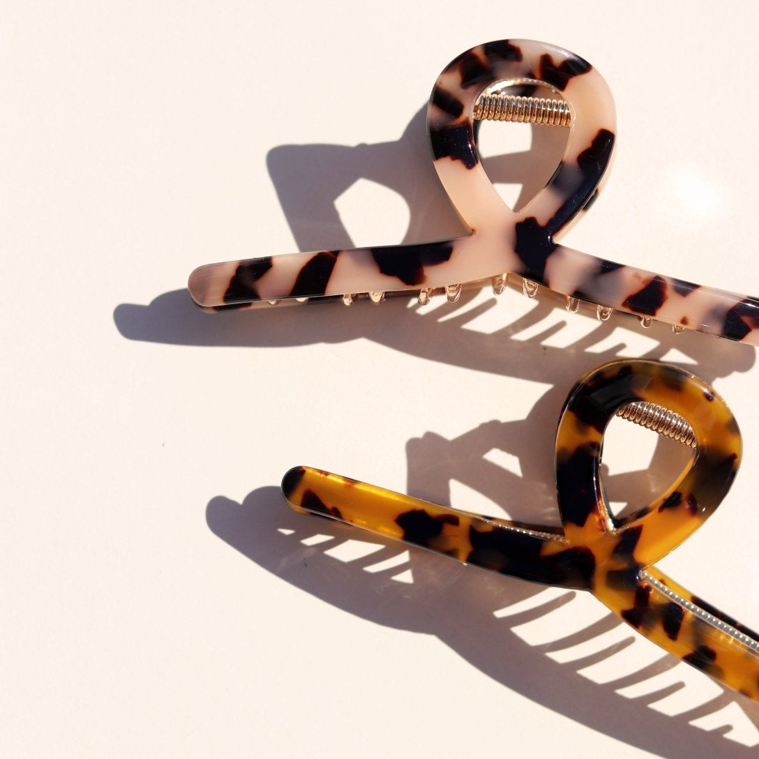 Haarklem Elegant Swirl Goudkleurig & Leopard