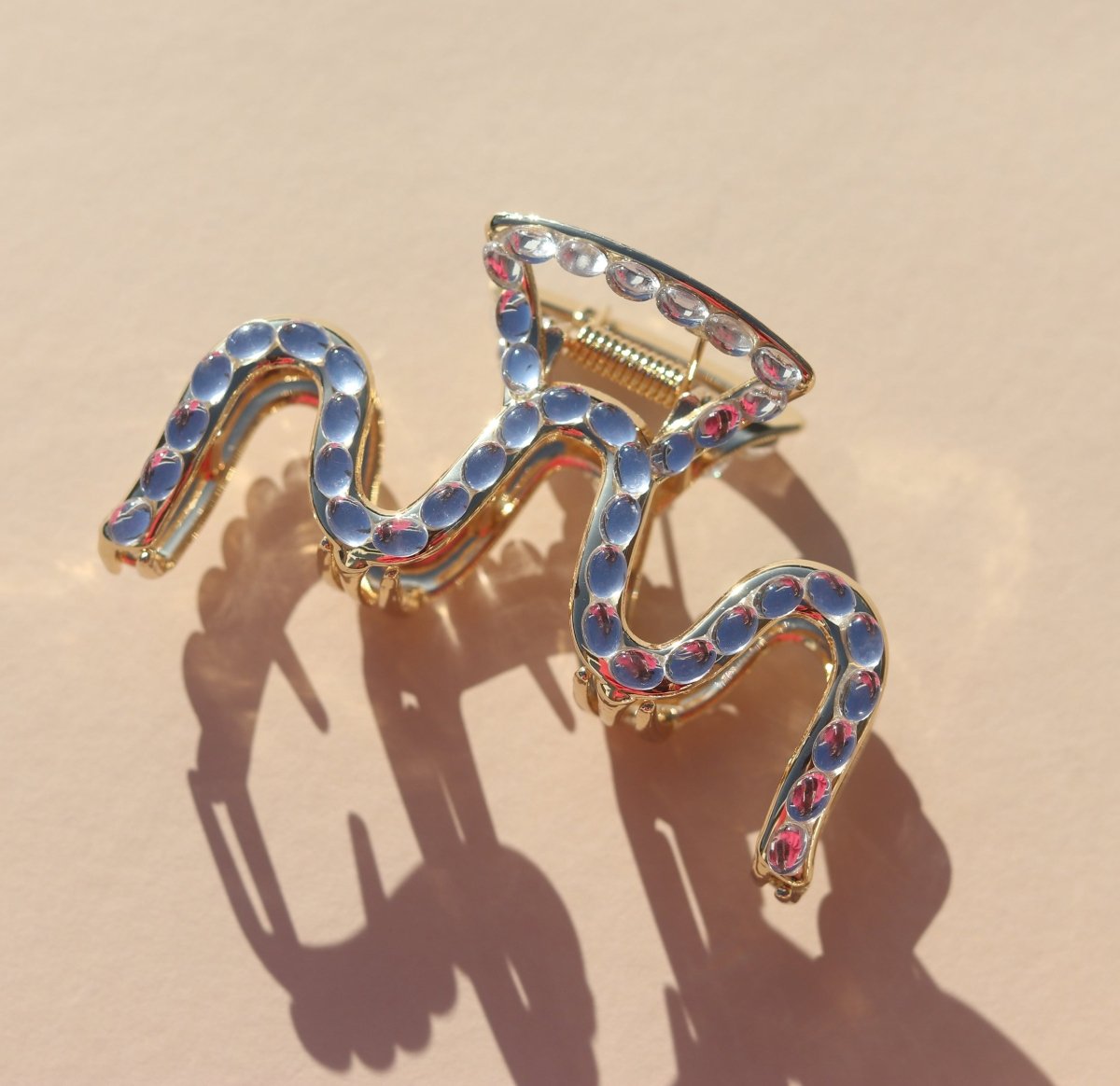 Haarklem Wave Beads Goudkleurig