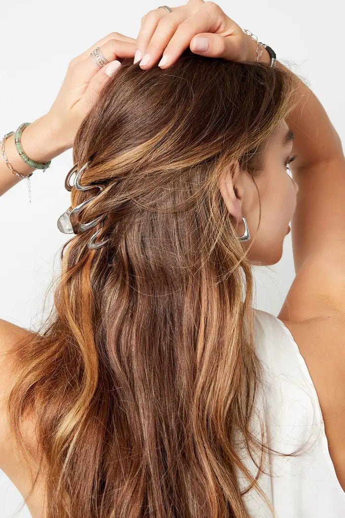 Haarklem Curl Zilverkleurig Metal