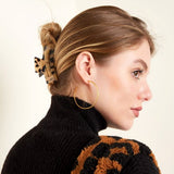 Hair Clip Straight Turtle Vibes Beige Black Medium