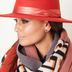 Fedora Hoed Lint Camel Brown