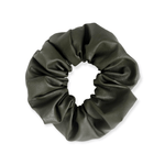 Mae - Lilly Faux Leather Scrunchie Forest Green