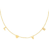 Love Letters Necklace Gold