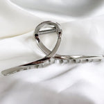 Haarklem Elegant Swirl Zilverkleurig