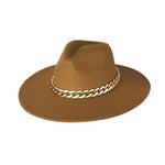 Fedora Hoed Chain Camel