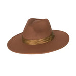 Fedora Hoed Lint Camel Brown