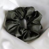 Mae - Lilly Faux Leather Scrunchie Forest Green