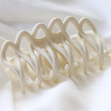 Hair Clip Arched Bows Cream