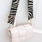 Bag Strap Zebra Beige Black