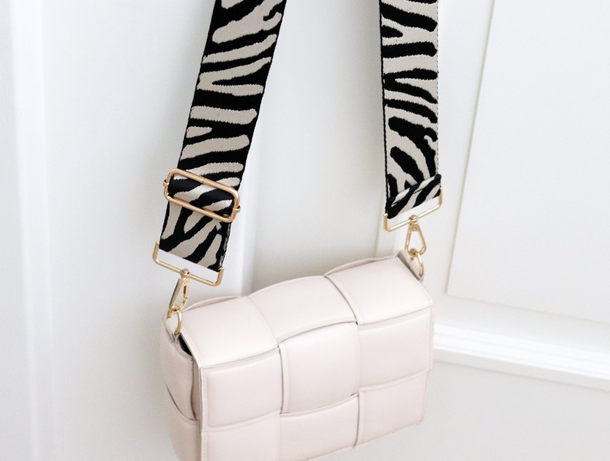 Bag Strap Zebra Beige Black