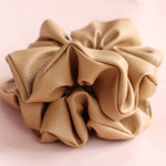 Mae - Lilly Faux Leather Scrunchie Camel