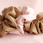 Mae - Lilly Faux Leather Scrunchie Camel