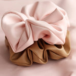 Mae - Lilly Faux Leather Scrunchie Camel