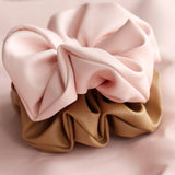 Mae - Lilly Faux Leather Scrunchie Camel