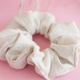 Mae-Lilly Beige Linen Scrunchie