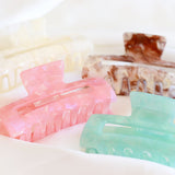 Hair Clip Straight Marble Minty Mint