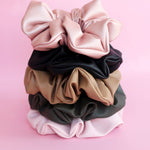 Mae - Lilly Faux Leather Scrunchie Camel