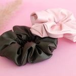 Mae - Lilly Faux Leather Scrunchie Forest Green