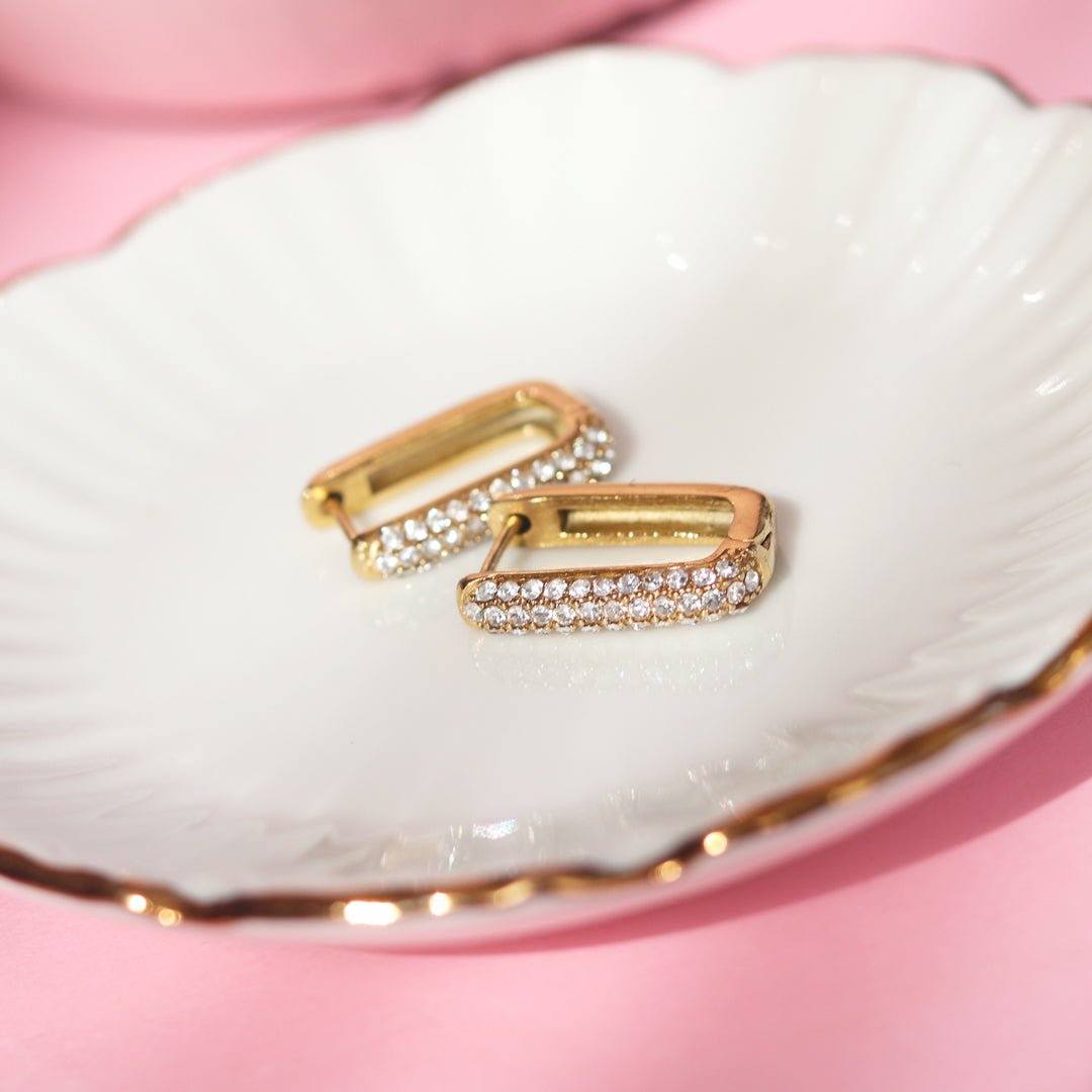 Shimmer & Spark Small Oorbellen Goudkleurig
