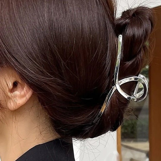 Haarklem Elegant Swirl Zilverkleurig
